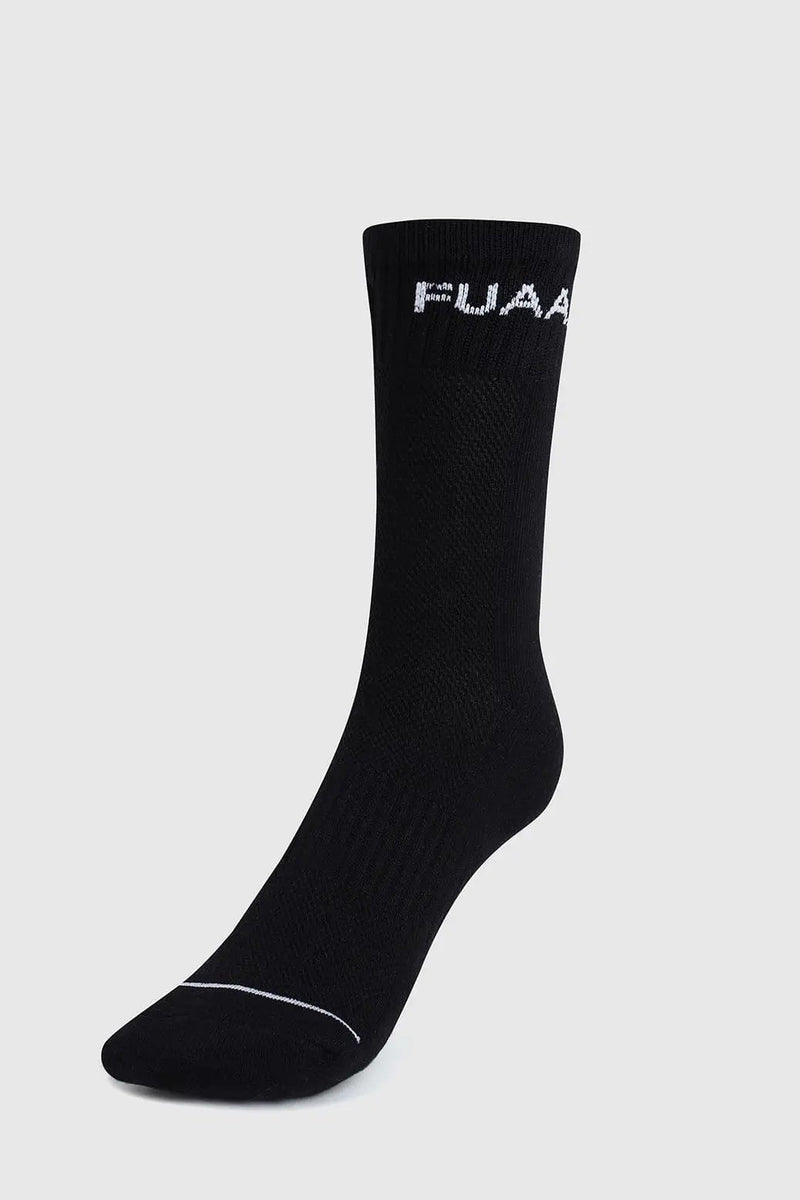 Legacy Crew Socks Black by Fuaark Nz