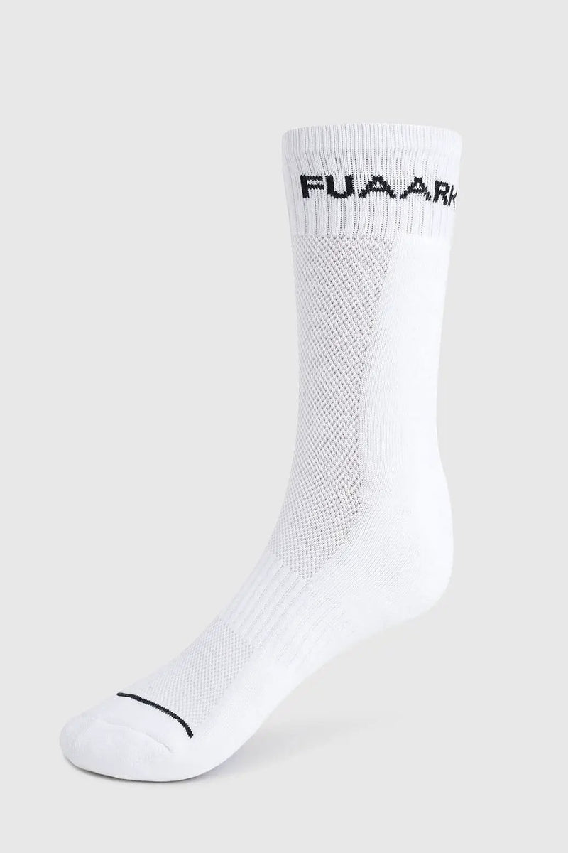 Legacy Crew Socks White by Fuaark Nz