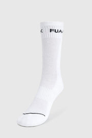Legacy Crew Socks White by Fuaark Nz