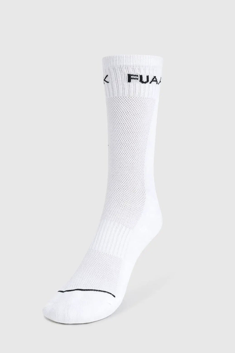 Legacy Crew Socks White by Fuaark Nz