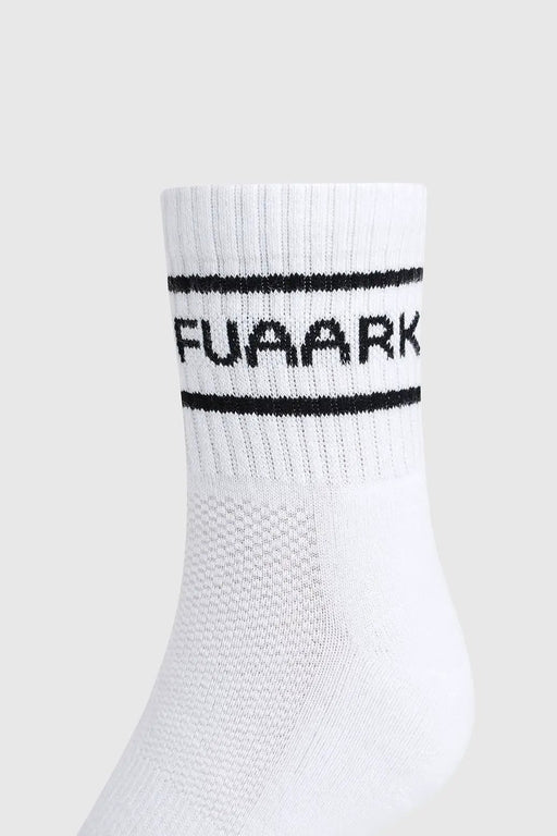 Legacy Quarter Socks White/Black by Fuaark Nz