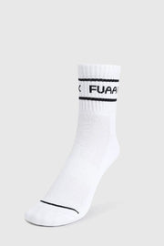 Legacy Quarter Socks White/Black by Fuaark Nz