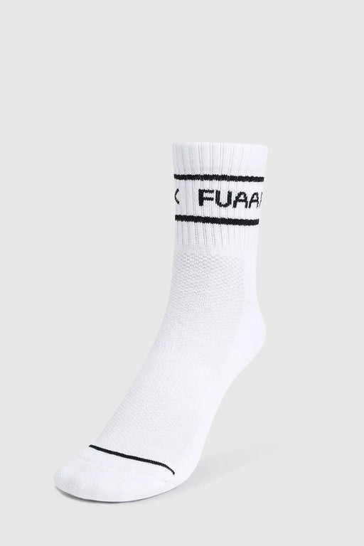 Legacy Quarter Socks White/Black by Fuaark Nz