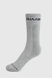 Legacy Crew Socks Grey by Fuaark Nz