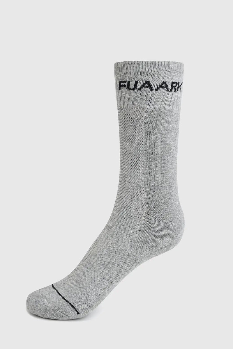 Legacy Crew Socks Grey by Fuaark Nz
