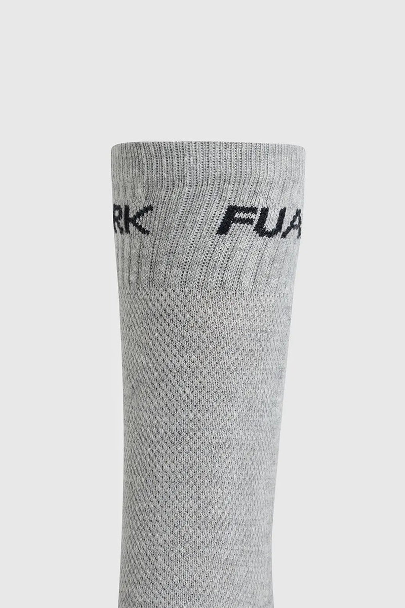 Legacy Crew Socks Grey by Fuaark Nz