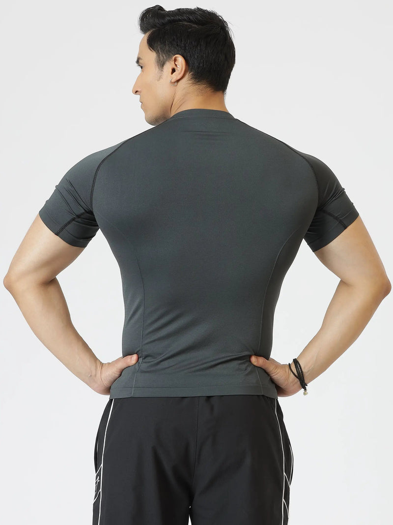 Power Seamless T-shirt Grey by Fuaark Nz
