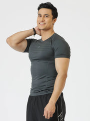 Power Seamless T-shirt Grey by Fuaark Nz