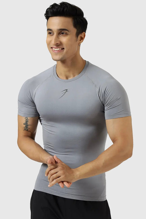 Compression T-shirt Sea Grey by Fuaark Nz