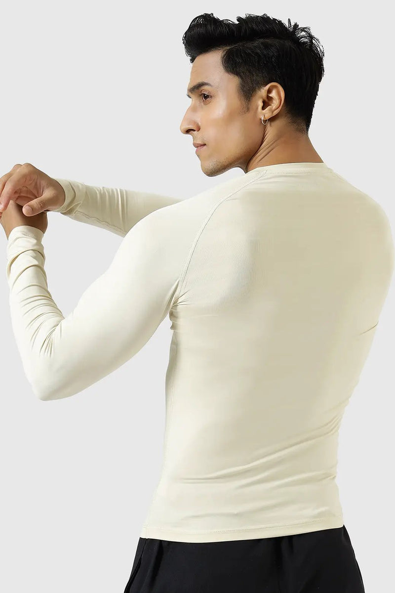 Compression Fullsleeves T-shirt Beige by Fuaark Nz
