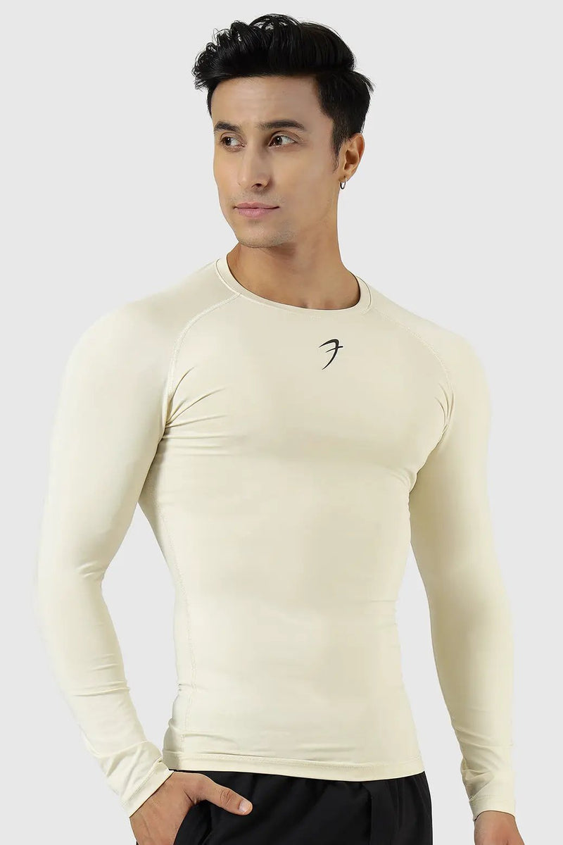 Compression Fullsleeves T-shirt Beige by Fuaark Nz