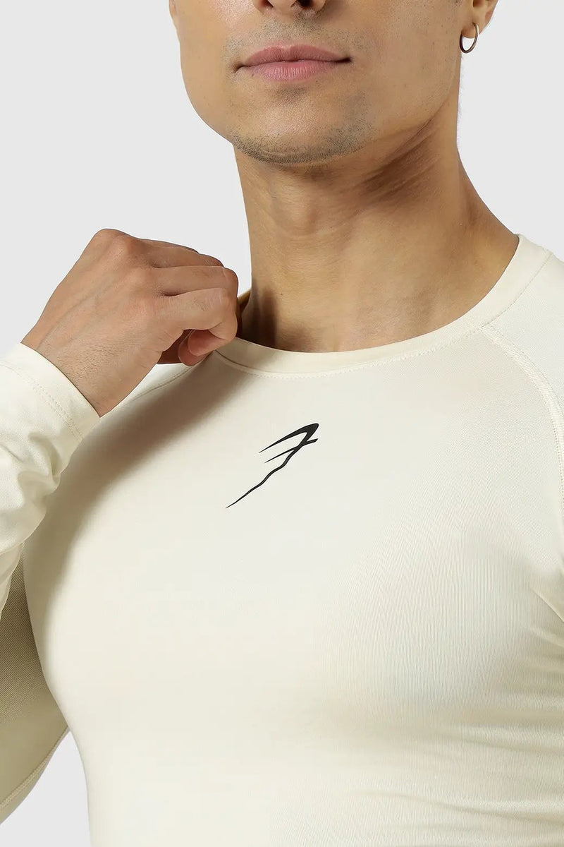 Compression Fullsleeves T-shirt Beige by Fuaark Nz