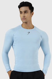 Compression Fullsleeves T-shirt Glacial Blue by Fuaark Nz