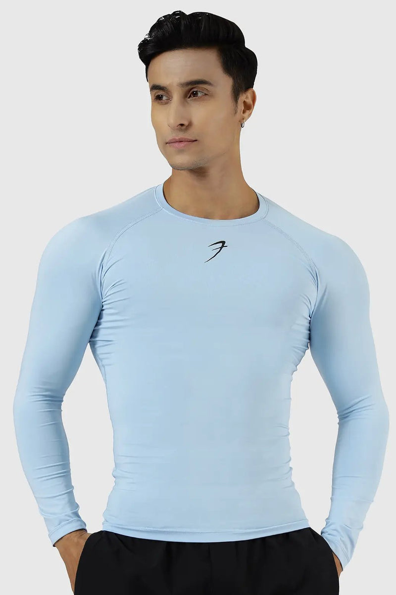 Compression Fullsleeves T-shirt Glacial Blue by Fuaark Nz