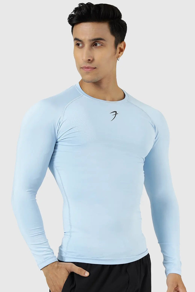 Compression Fullsleeves T-shirt Glacial Blue by Fuaark Nz