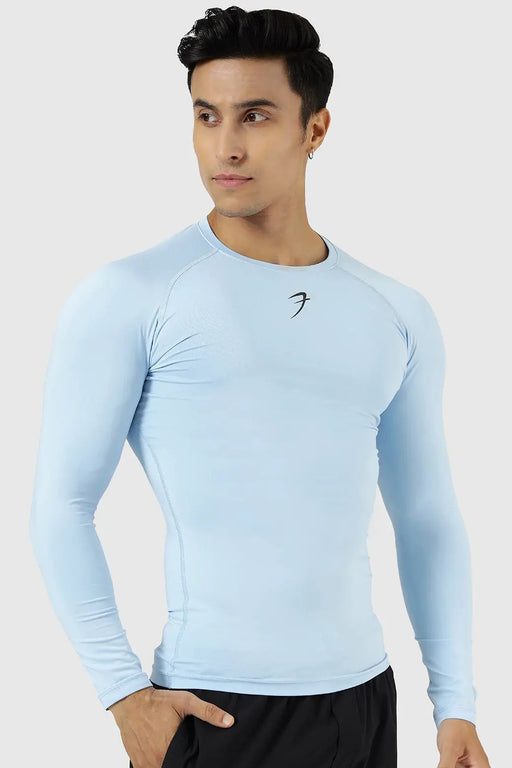 Compression Fullsleeves T-shirt Glacial Blue by Fuaark Nz