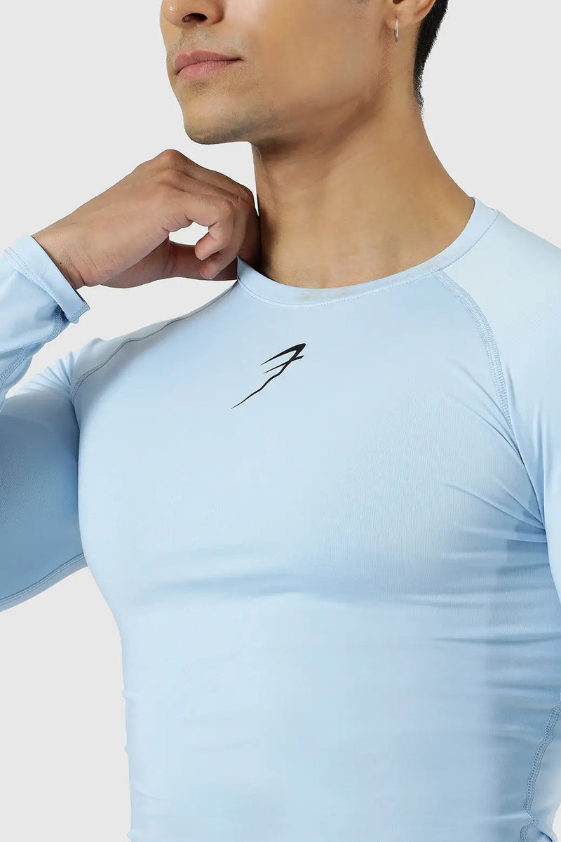 Compression Fullsleeves T-shirt Glacial Blue by Fuaark Nz