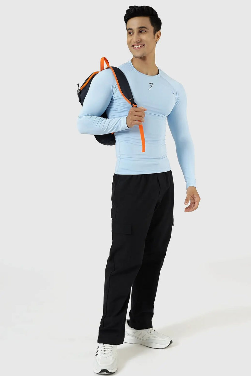 Compression Fullsleeves T-shirt Glacial Blue by Fuaark Nz