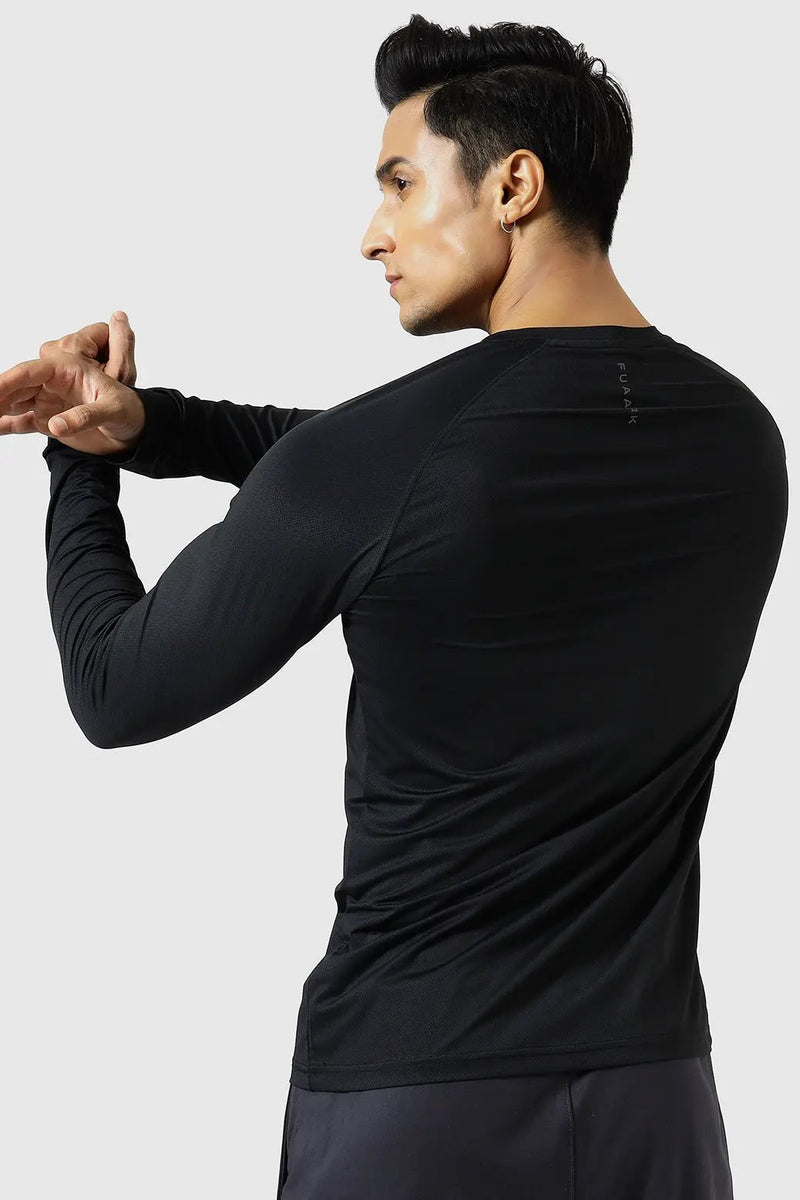 Core Fullsleeves T-shirt Black by Fuaark Nz