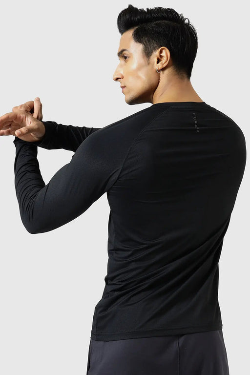 Core Fullsleeves T-shirt Black by Fuaark Nz