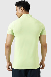 Aura Polo T-shirt Lime by Fuaark Nz