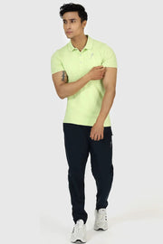 Aura Polo T-shirt Lime by Fuaark Nz