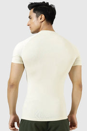 Compression T-shirt Beige by Fuaark Nz