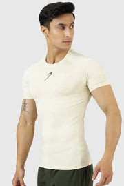 Compression T-shirt Beige by Fuaark Nz
