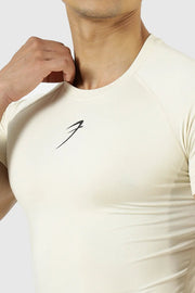 Compression T-shirt Beige by Fuaark Nz