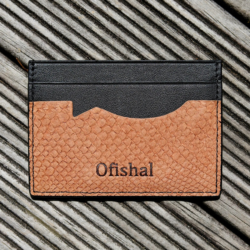 Ofishal Men's Fish Leather Wallet Fish Leather Card Holder Wallet Fish Leather Card Holder Wallet