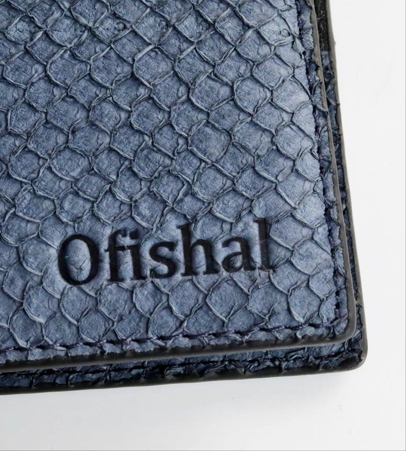 Ofishal Fish Leather Bifold Wallet Fish Leather Bifold Wallet
