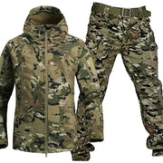 Outdoor Shark Skin Warm Camouflage Jacket and Pants Set - Tactical Softshell Fleece-Lined | Military Style by Mead's Supply & Equipment Outfitters limited