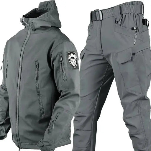 Outdoor Shark Skin Warm Camouflage Jacket and Pants Set - Tactical Softshell Fleece-Lined | Military Style by Mead's Supply & Equipment Outfitters limited