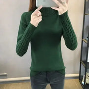Women's Wool High Neck Fashion Sweater - Slim Fit, Long Sleeves | Winter Warmth by Mead's Supply & Equipment Outfitters limited