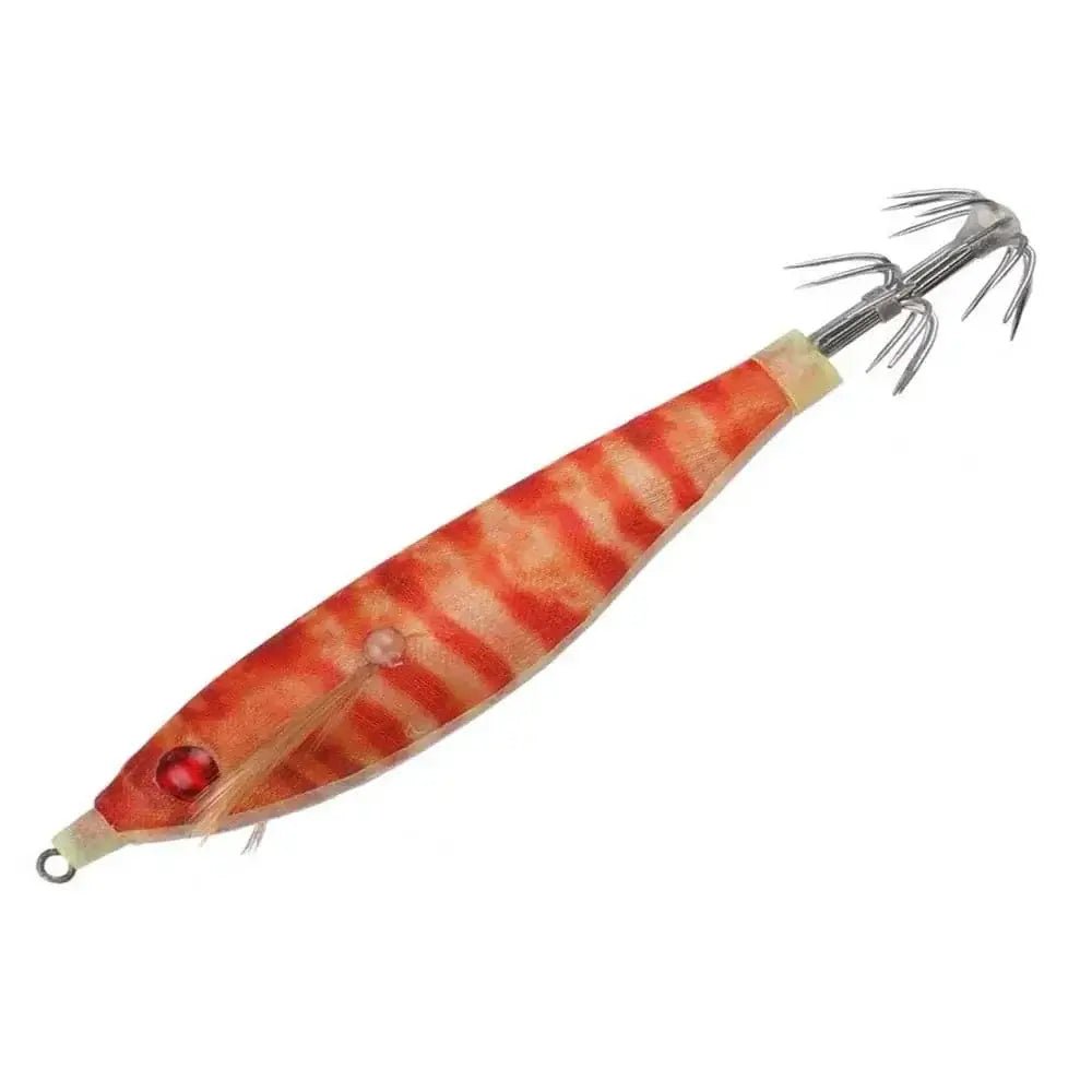 China China 19 1Pcs 9.5cm 10g Squid Jigs Fishing Lures Wood Shrimp Lure Hard Baits Octopus Cuttlefish Squid Hooks Wobbler