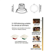13W 1150 lumens ,Tri-Color Dimmable LED Downlight, Dia 102mm by salelink.co.nz