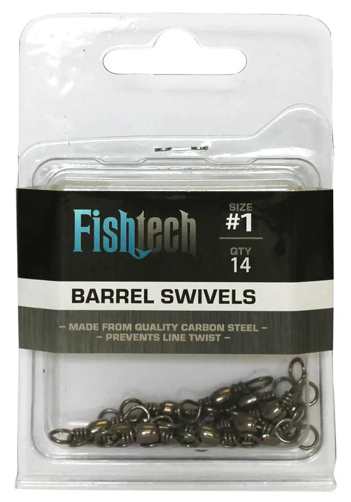 Fishtech #1 Barrel Swivels (14 per pack) by NZ Diver
