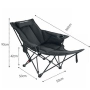 Urban Wave Premium Reclining Camping Chair with Footrest YQ1449 by ECOTREK