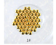 Golden Beads - 6mm Golden Pearl Beads No Hole Loose ABS Plastic Pearl Beads Resin Filling Material Pearl Beads for Resin Art Crafting by Resin Art NZ