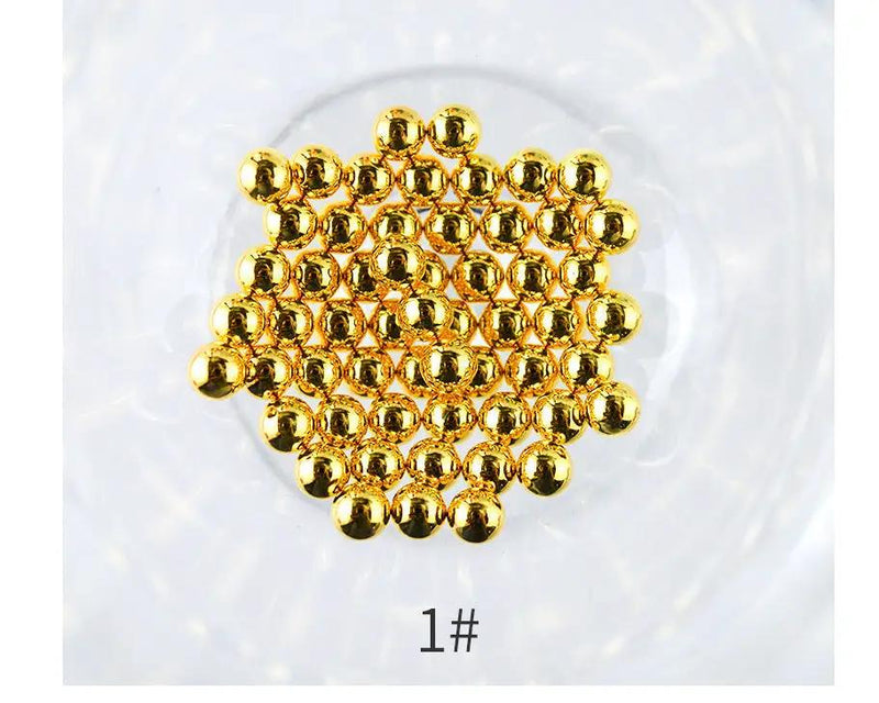 Golden Beads - 6mm Golden Pearl Beads No Hole Loose ABS Plastic Pearl Beads Resin Filling Material Pearl Beads for Resin Art Crafting by Resin Art NZ