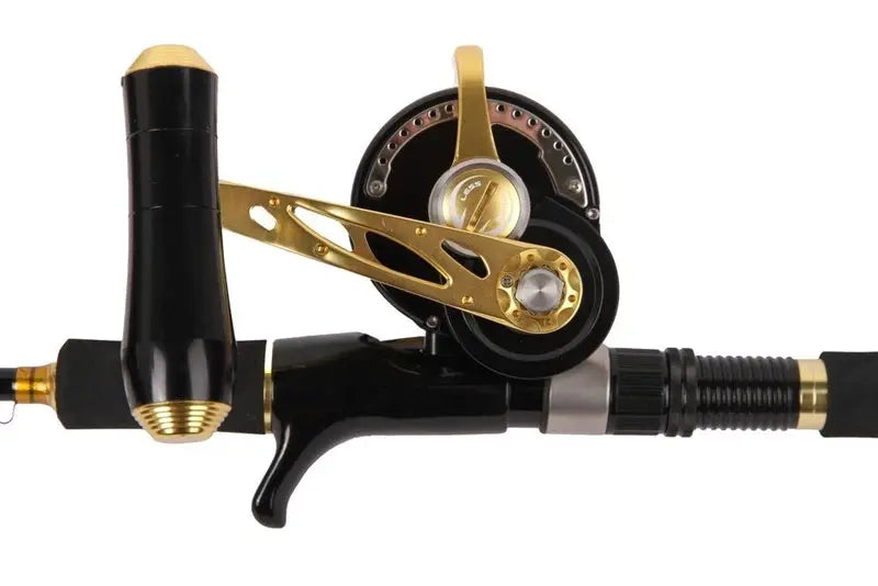 Catch Combo 400g Acid Wrap Jigging Rod With Left Hand JGX5000 Reel Spooled With Braid by Action Outdoors Limited