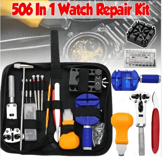 506pcs Watch Repair Tool Kit Back Case Opener Remover Spring Pin Bars Watchmaker by salelink.co.nz