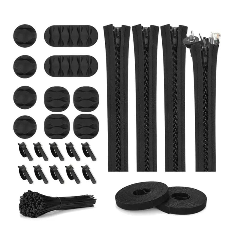 g8buynz g8buynz 126pcs Cord Organizer Kit 4 Cable Sleeve with Zipper 10 Self Adhesive Cable Clip 126pcs Cord Organizer Kit 4 Cable Sleeve with Zipper 10 Self Adhesive Cable Clip