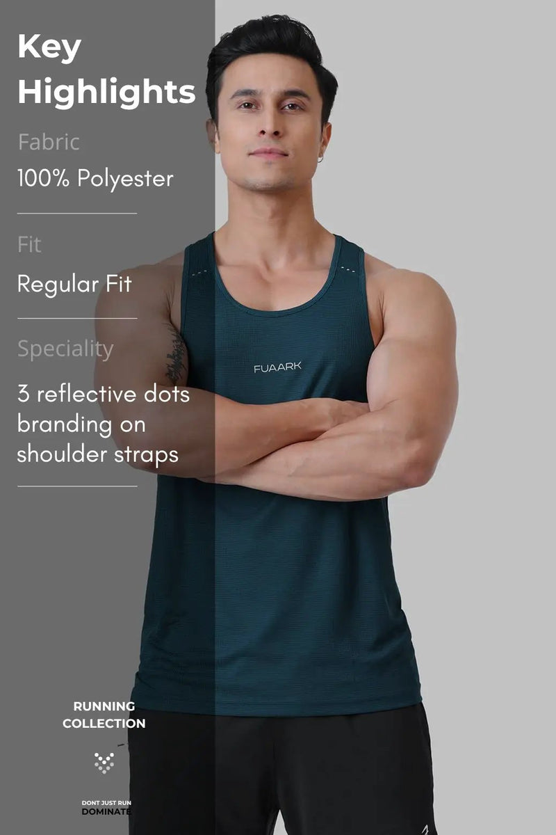 Checks Running Tank Bottle Green by Fuaark Nz