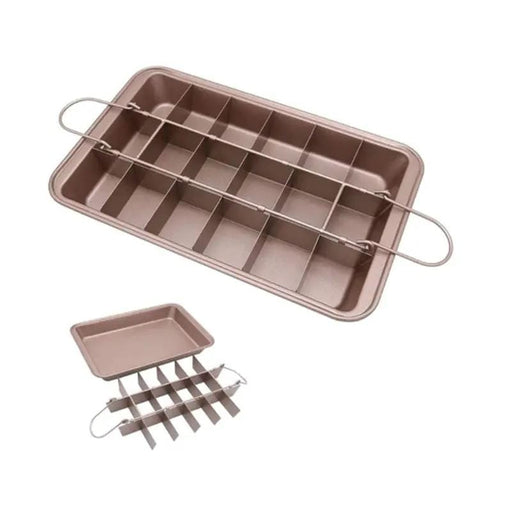 g8buynz g8buynz Brownie Pan Non-Stick Brownie Baking Pan with Dividers Brownie Cutter Brownie Pan Non-Stick Brownie Baking Pan with Dividers Brownie Cutter