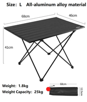 Ecotrek Aluminum Alloy Roll-Up Camping Table - PRI10116 by ECOTREK