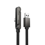 Nylon Braided Zinc Alloy Charging Cable with Metallic Kick Stand USB A to USB C by BroDeals