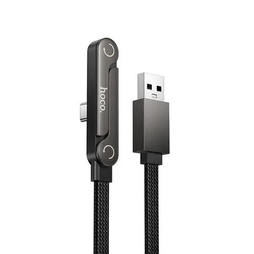 Nylon Braided Zinc Alloy Charging Cable with Metallic Kick Stand USB A to USB C by BroDeals
