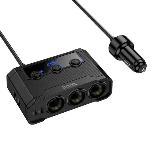 240W Car Charger Hub with 3x Sockets by BroDeals