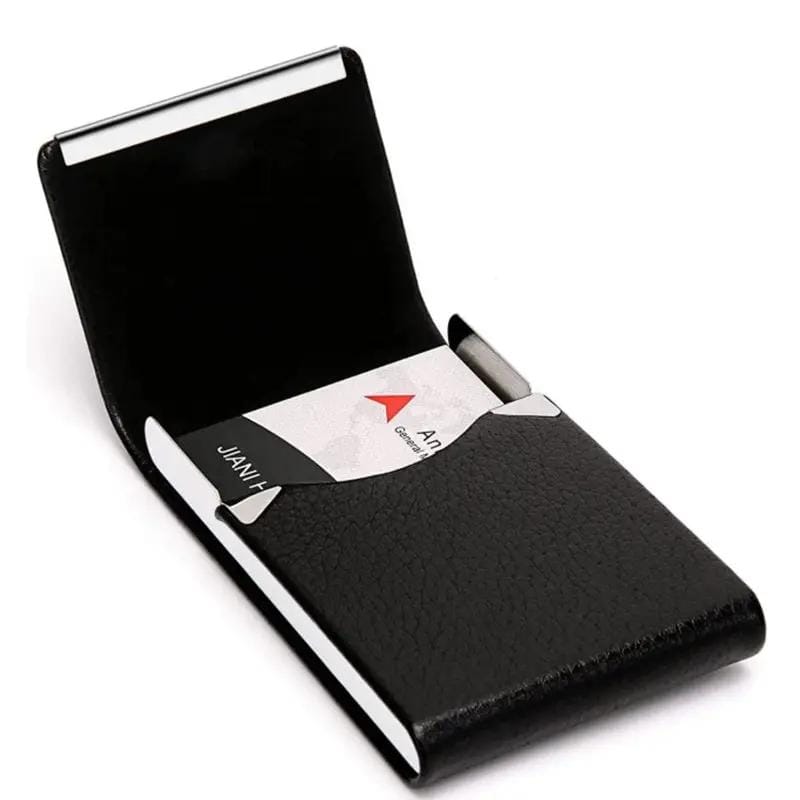 g8buynz g8buynz Professional Business Card Holder PU Leather Business Card Case Black Professional Business Card Holder PU Leather Business Card Case Black